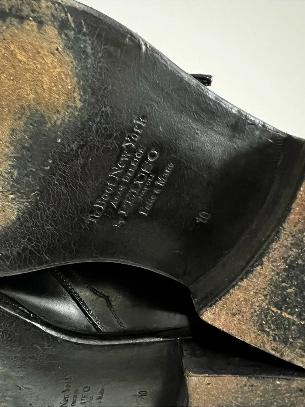 To Boot New York Bower Black Calf Leather Monk Strap Dress Shoes